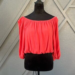 La Miel off the shoulder blouse; size M